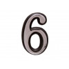 Цифра дверная АЛЛЮР БОЛЬШАЯ пластик "6" хром