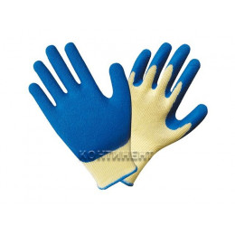 Перчатки х/б, латексное покрытие (рельефный облив), 10кл