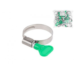 Хомут червячный с ключом "бабочка" 30-45 мм, нерж.сталь (W2) (50 шт в пакете) STARFIX