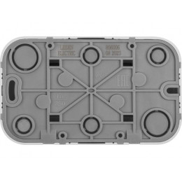 Розетка 2-ая (открытая, б/з) белая, Bailly, LEIDEN ELECTRIC