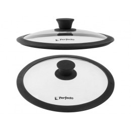 Крышка стеклянная, 240 мм, с силиконовым ободом, круглая, Handy (Хенди), PERFECTO LINEA