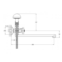 Смеситель для ванны вентильный (тип I), серия 420 ECONOCE