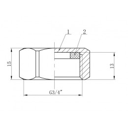 Заглушка 3/4" вн. с прокладкой, AV Engineering (инд. упак.)