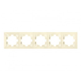 Рамка 5-местная бежевая, Стиль, BYLECTRICA