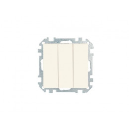 Выключатель 3 клав. (cкрытый, 10А) бежевый, Стиль, BYLECTRICA