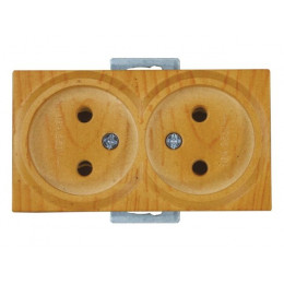 Розетка 2-ая (скрытая, б/з) дуб, RITA, MUTLUSAN