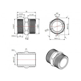 Ниппель 1/2" нар.-нар., AV Engineering (инд. упак.)
