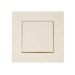 Выключатель двухполюсный (скрытый, винт. зажим) кремовый, RITA, MUTLUSAN