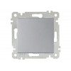 Выключатель 1-клав. (скрытый, без рамки, винт. зажим) серебро, RITA, MUTLUSAN