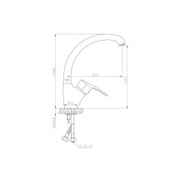 Смеситель для кухни (Lt) D40, серия PAR AV Engineering