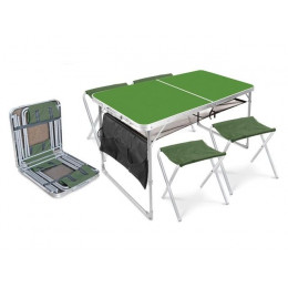 Набор складной стол влагостойкий и 4 стула, NIKA