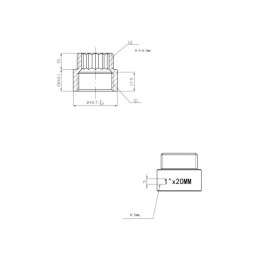 Удлинитель 1" вн.-нар. х 20 мм, AV Engineering (инд. упак.)