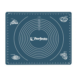 Коврик для теста с мерными делениями, силиконовый, 50х40 см, серия  BLUESTONE, PERFECTO LINEA