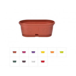 Ящик балконный для цветов Gerber (Гербера) 20x11,5 см с поддоном, DRINA