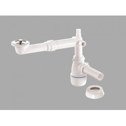 Сифон для умывальника с литым выпуском 64мм, с трубой 1 1/4",BAKIMAY