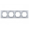 Рамка 4-ая горизонтальная серебро, RITA, MUTLUSAN