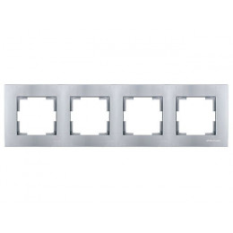 Рамка 4-ая горизонтальная серебро, RITA, MUTLUSAN