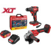 Набор аккум. инструмента WORTEX дрель-шуруповерт + ушм в чем. ALL1 XLT SET  СКИДКА -19%