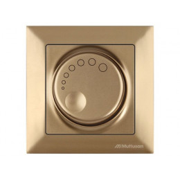 Выключатель поворотный (диммер) (скрытый, винт. зажим, 1000Вт) золото, DARIA, MUTLUSAN