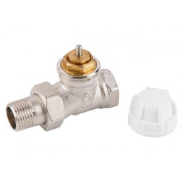 Кран вентильный прямой 1/2" вн.-нар. для радиатора под термоголову, AV Engineering