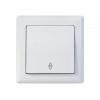 Выключатель проходной 1-клав. (скрытый, винт. зажим) белый, DARIA, MUTLUSAN