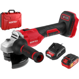 Аккум. углошлифмашина WORTEX LX CAG 1812-1 E в чем. ALL1 XLT SET БЕСЩЕТ., 18 В, 125 мм, 8000 об/мин