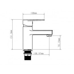 Смеситель для умывальника D40-A, серия 300, ECONOCE