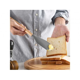 Лопатка силиконовая, 32 х 6 см, EcoVillage, серая, PERFECTO LINEA