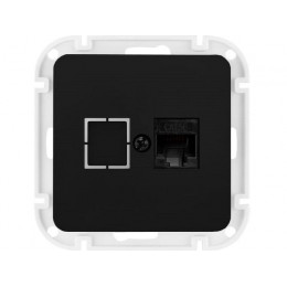 Розетка 1-ая компьютерная (скрытая) карбон, Astrum, BYLECTRICA