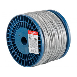 Трос стальной, оцинк. М2.5 DIN 3055 (бухта 200 м) STARFIX