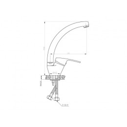 Смеситель для кухни (Lt) D35, серия FCB AV Engineering