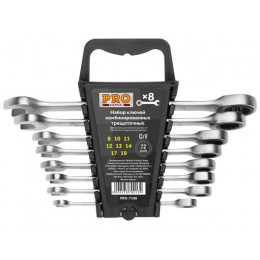 Набор ключей комбинир. 8-19мм 8шт трещоточных PRO STARTUL (PRO-7108)