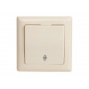 Выключатель проходной 1-клав. (скрытый, винт. зажим) кремовый, DARIA, MUTLUSAN