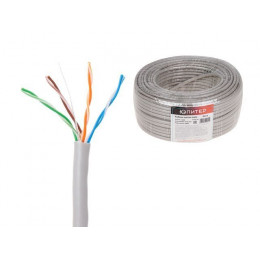 Кабель витая пара U/UTP Cat5E 4х2х24AWG (0.51мм) 50м, медь, внутр. (ПВХ) Юпитер