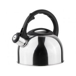 Чайник со свистком, нержавеющая сталь, 2.5 л, серия Magnum, серебристый металлик, PERFECTO LINEA
