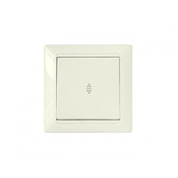 Выключатель 1 клав. проходной (скрытый, 10А) бежевый, Стиль, Bylectrica