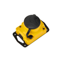 Розетка 1-ая переносная (с/з, 16А, 250В, брызг. защ.) желтый, Bylectrica