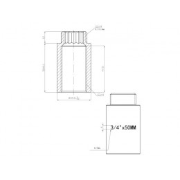 Удлинитель 3/4" вн.-нар. х 50 мм усиленный ХРОМ, AV Engineering (инд. упак.)