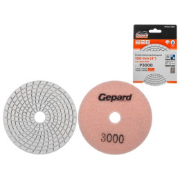 Алмазный гибкий шлифкруг "Черепашка" 100мм P3000 мокр. GEPARD (GP5022-3000)