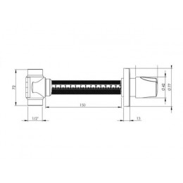Вентиль запорный регулируемый для скрытого монтажа, BAKIMAY