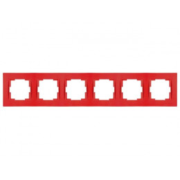 Рамка 6-ая горизонтальная красная, RITA, MUTLUSAN