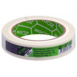 Лента малярная 25ммх45м ZOOM, белая