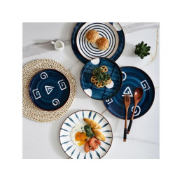 Тарелка-блюдо керамическая, 20х20х2.5 см, серия BLUE MARINE, PERFECTO LINEA