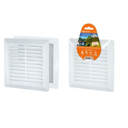 Решетка вентиляционная разъемная с москитной сеткой, наклонные жалюзи, 203х203 TDM