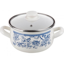 Кастрюля стальная эмалированная, 2.8 л, серия Мон Жардин, PERFECTO LINEA