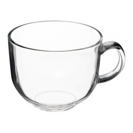 Кружка-бульонница стеклянная, 400 мл, Clear, PERFECTO LINEA