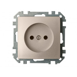 Розетка 1-ая (скрытая, б/з) шампань, Стиль, Bylectrica