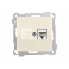 Розетка компьютерная 1xRJ45 (Cat5e, скрытая, без рамки) кремовая, DARIA, MUTLUSAN