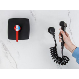 Смеситель для биде (Lt) D35, серия Rose черный + красный, a-five