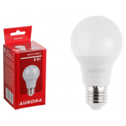 Лампа светодиодная A60 СТАНДАРТ 8Вт 230В E27 4500K AURORA